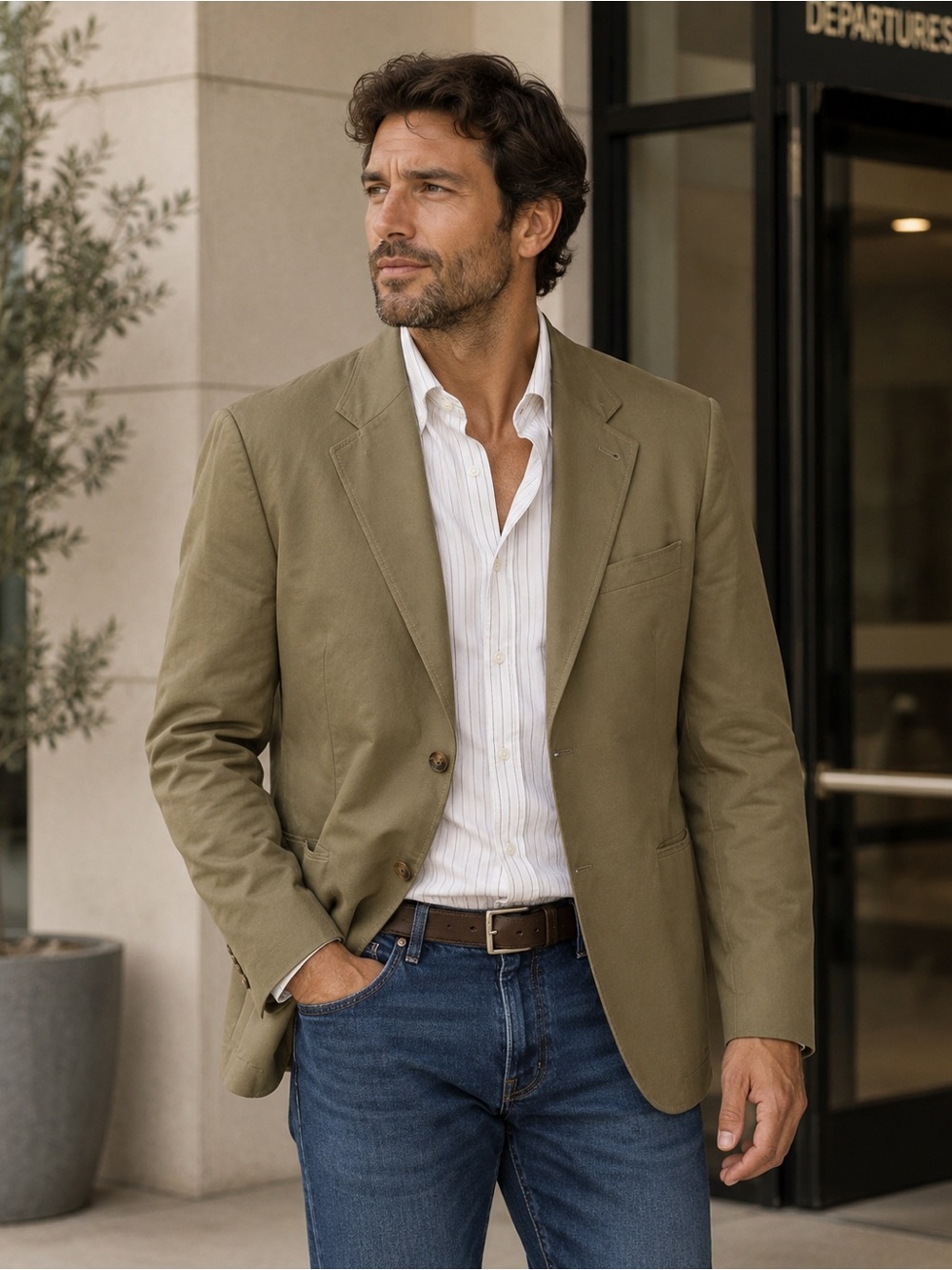MICHAEL Michael Kors Men's Tan Blazer 44R